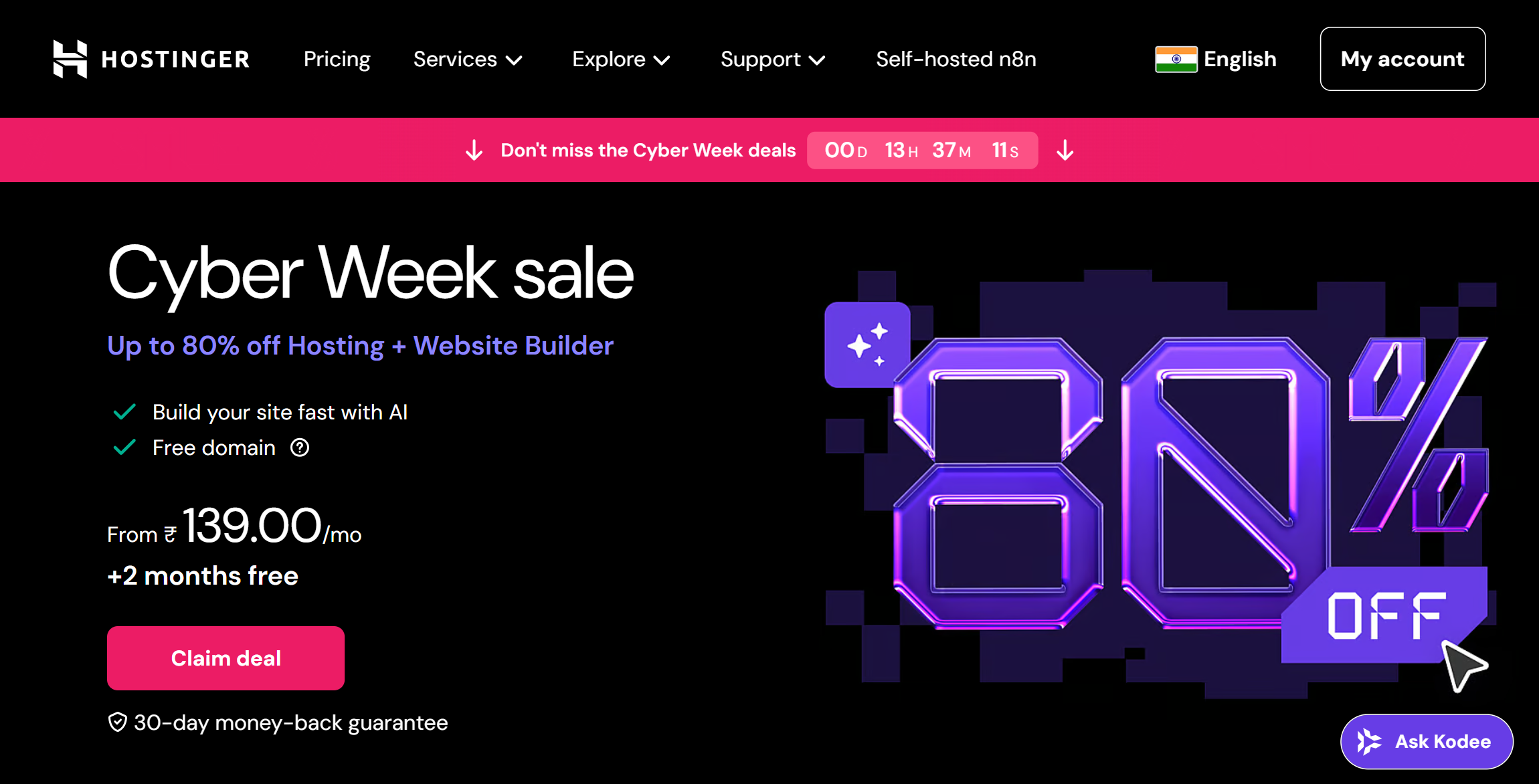 Any Hosting from Hostinger