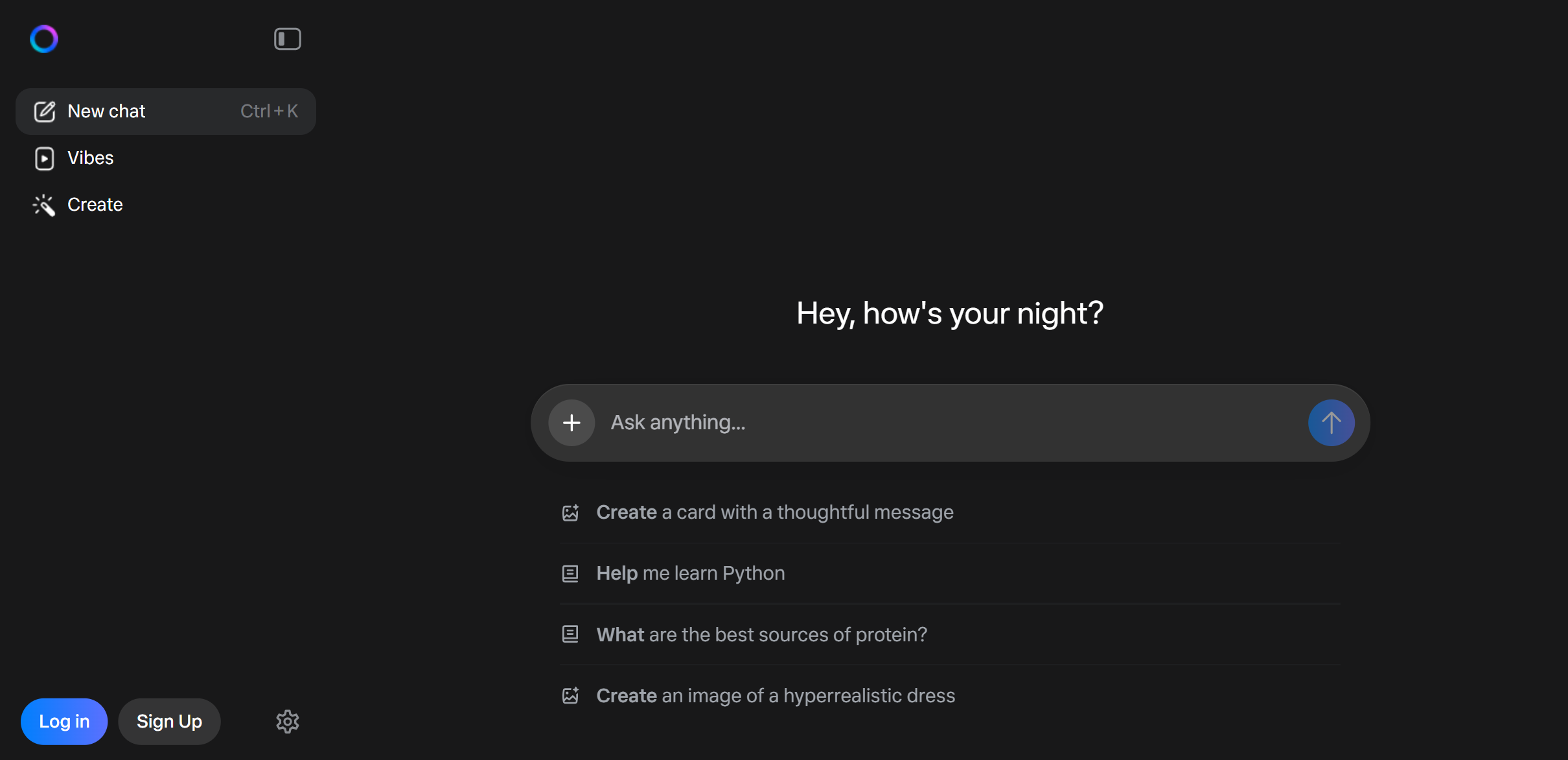 Screenshot of Meta AI